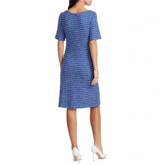 ST. JOHN COLLECTION Butterfly Ribbon Tweed Knit A-Line Dress - Picture 2 of 14